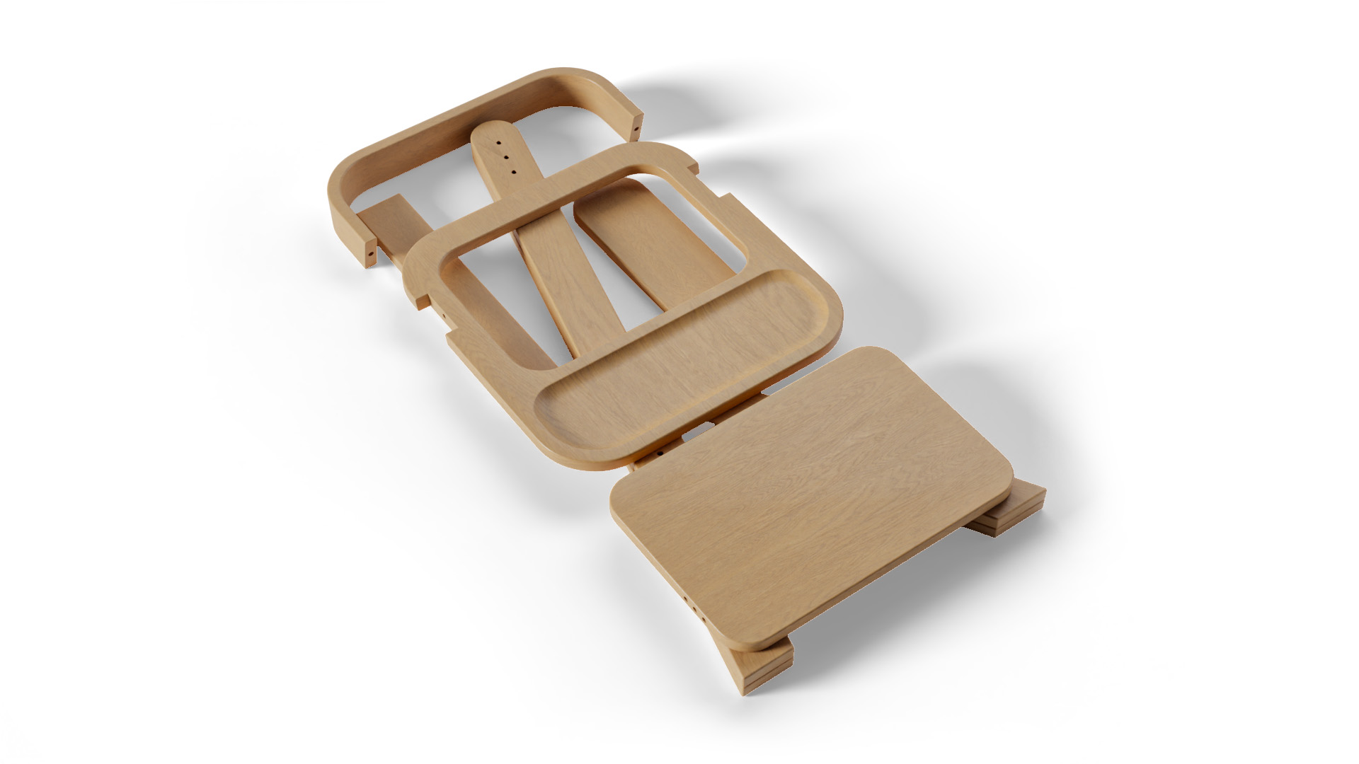 Flat pack of learning tower