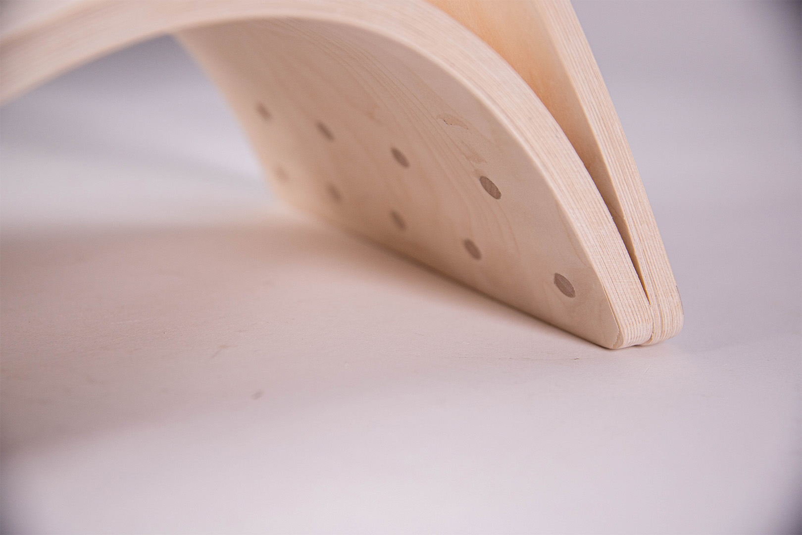 Close up of the stool's joints from the back