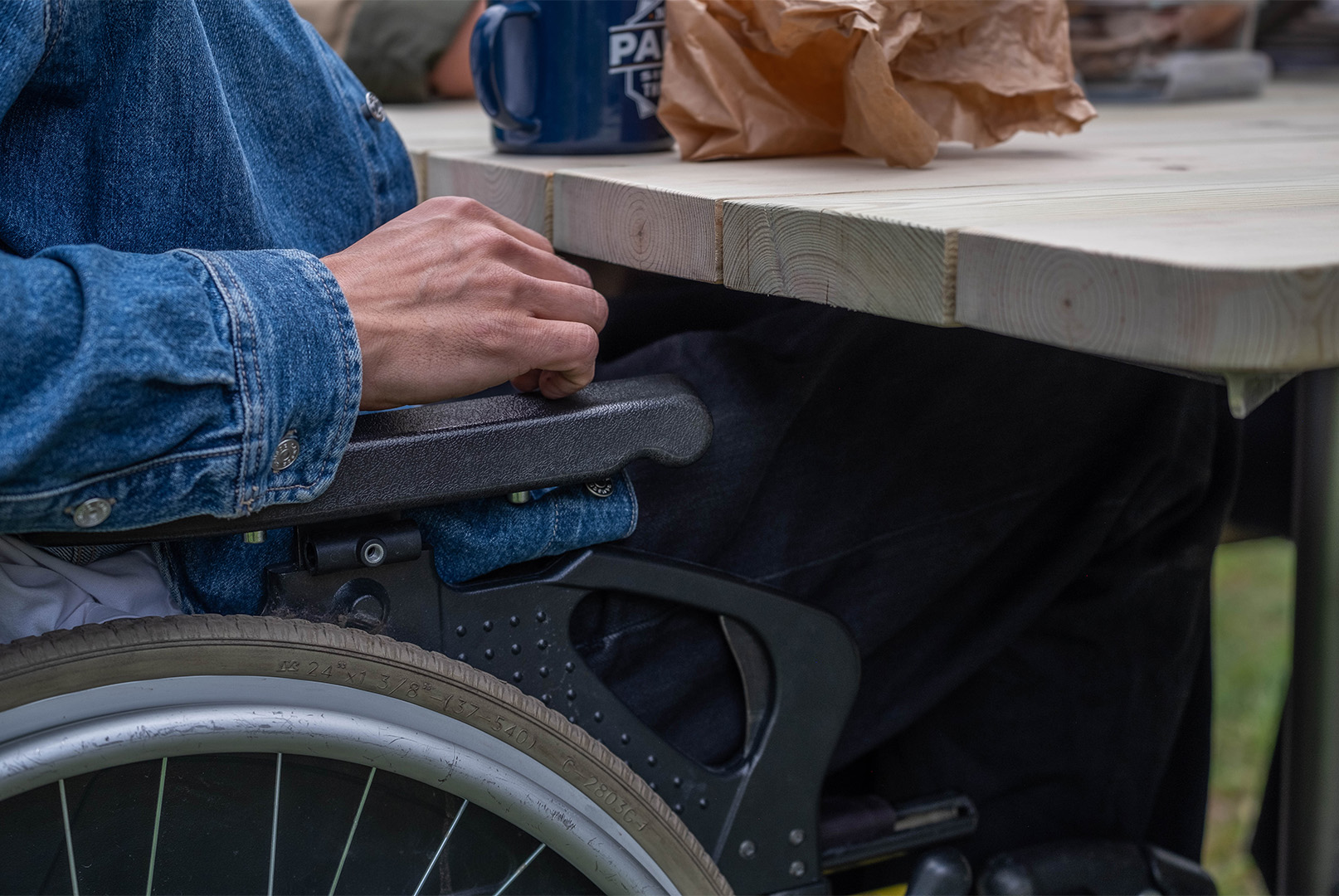 Close up of wheelchair access