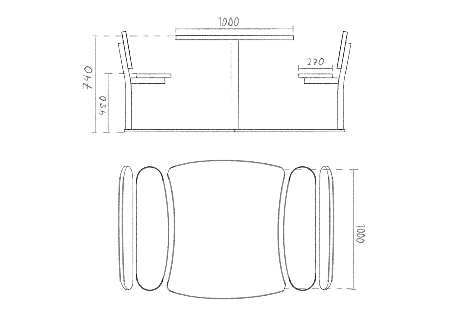 Concept drawing of measurements
