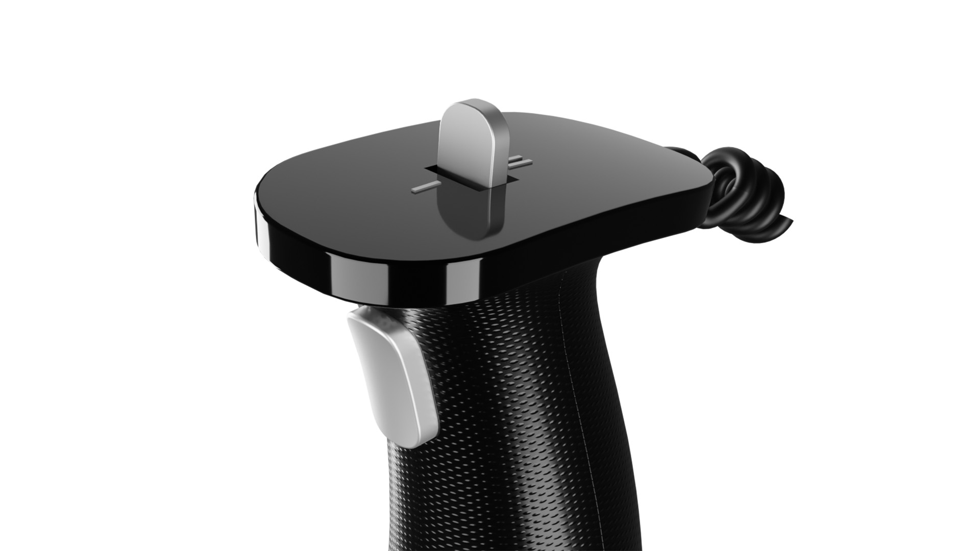 Close up of the immersion blender's buttons